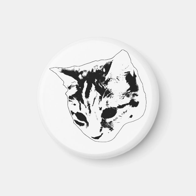 Imán Reloj de frigorífico, franjas suaves (Frente)