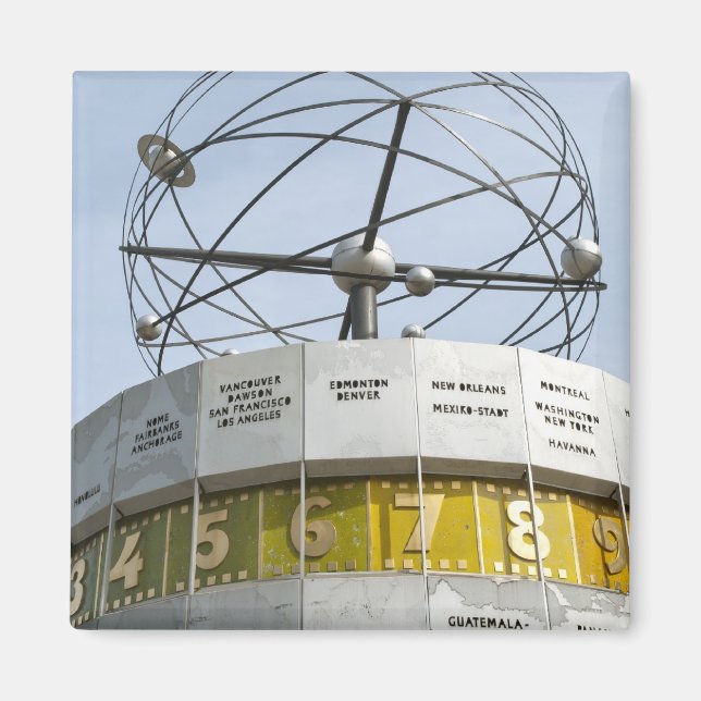 Imán Reloj de hora mundial en Berlín (Frente)