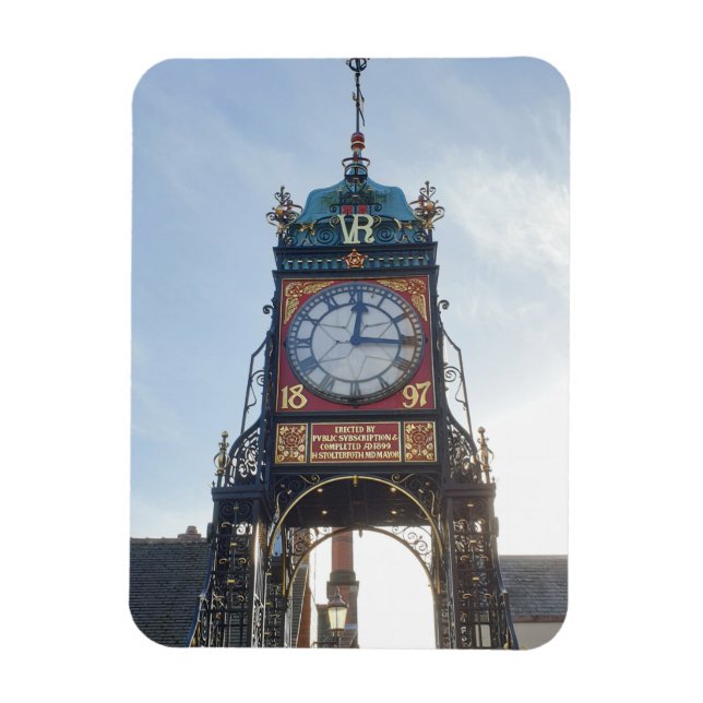 Imán Reloj de muros de la ciudad de Chester (Vertical)