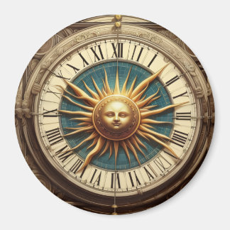 Imán Reloj de sol antiguo vintage Botón magnético / Fr