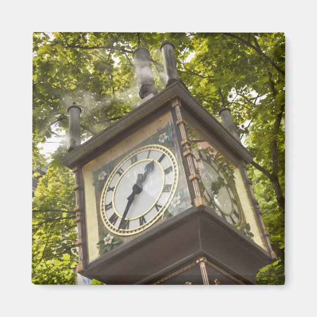 Imán Reloj de vapor en el barrio de Gastown (Frente)