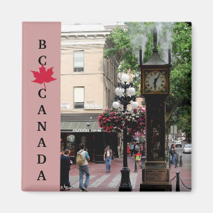 Imán Reloj de vapor, gastown, BC Canadá