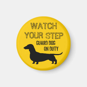Imán Reloj del Dachshund su diseño divertido del paso