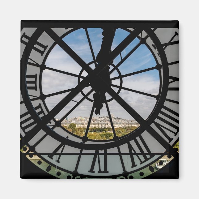 Imán Reloj gigante de vidrio en el Museo de Orsay - Par (Frente)