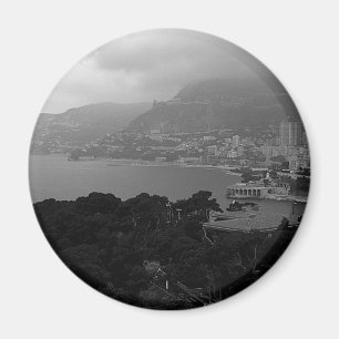 Imán Reloj vintage de Monaco vista a la costa de Monte-