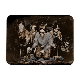 Imán Remachadores WWII de Rosie del afroamericano