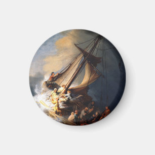 Imán Rembrandt Van Rijn Cristo En El Mar De La Tormenta
