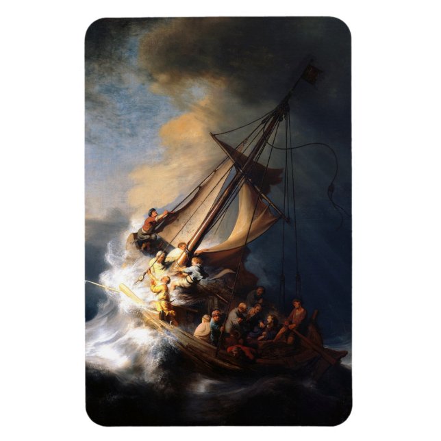 Imán Rembrandt Van Rijn Cristo En El Mar De La Tormenta (Vertical)