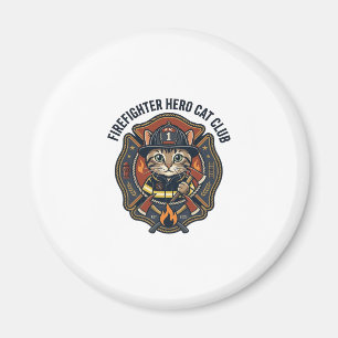 Imán Remera gráfica de gato héroe bombero - Bombero
