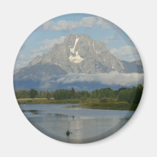 Imán Remo en kayak en el Parque Nacional Grand Teton