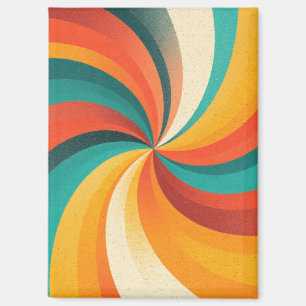 Imán Remolino de Color Retro – Fondo Abstracto Vintage