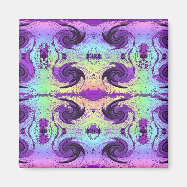 Imán remolinos de colores pastel (Frente)