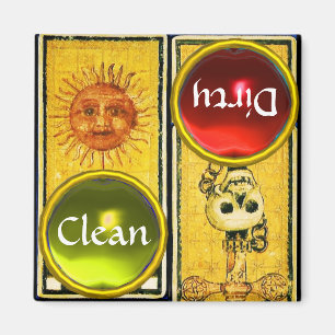 IMÁN RENACIMIENTO ANTIGUO TAROTS /SUN Y AS DE ESPADAS