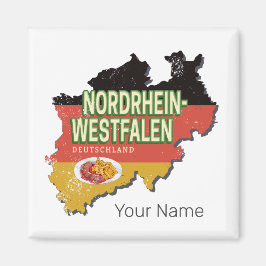 Imán Renania del Norte Westfalia Alemania Retro NRW Sou
