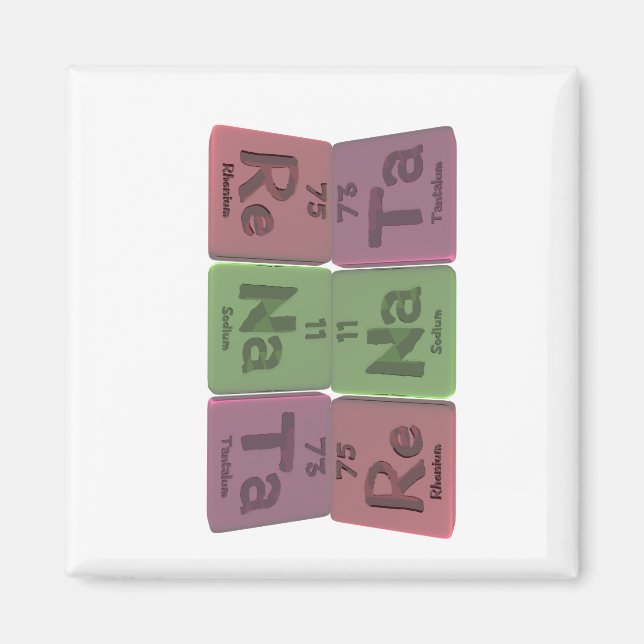 Imán Renata como Rhenium Tantalum sódico (Frente)