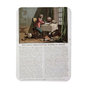 Imán Rene Descartes (1596-1650) escribe su sistema mund