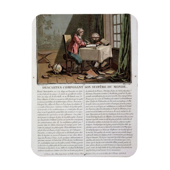 Imán Rene Descartes (1596-1650) escribe su sistema mund (Vertical)