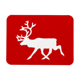 Imán Reno blanco / Silhouette Caribou