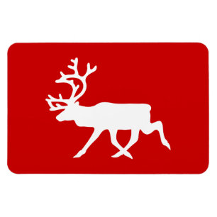 Imán Reno blanco / Silhouette Caribou