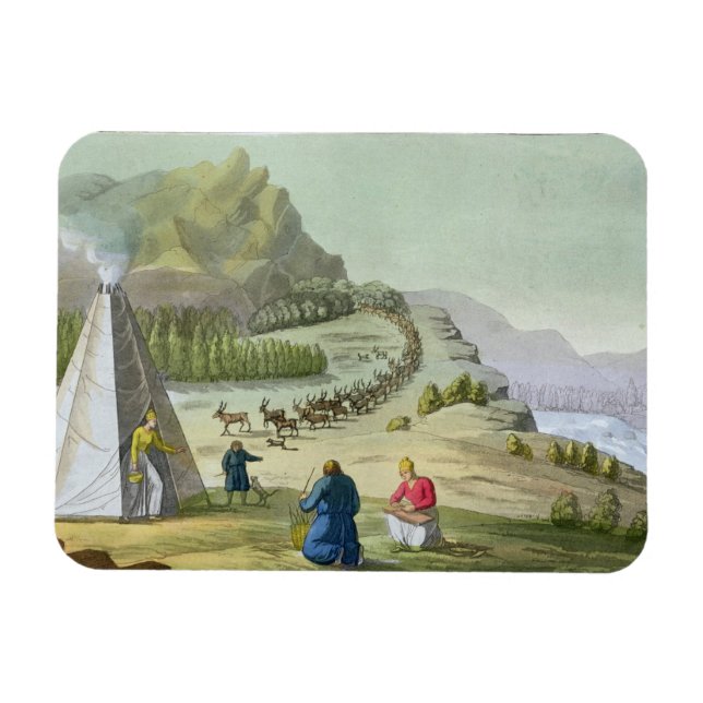 Imán Reno de rebaño, Laponia, plato 47 de Le Costu (Horizontal)