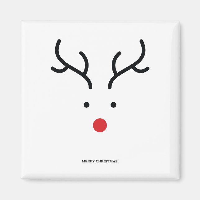 Imán Reno lindo para los navidades. (Frente)