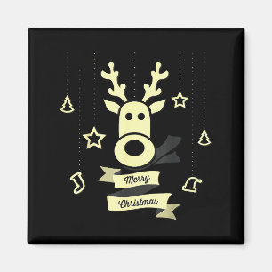 Imán Reno Mudo Feliz Navidad 