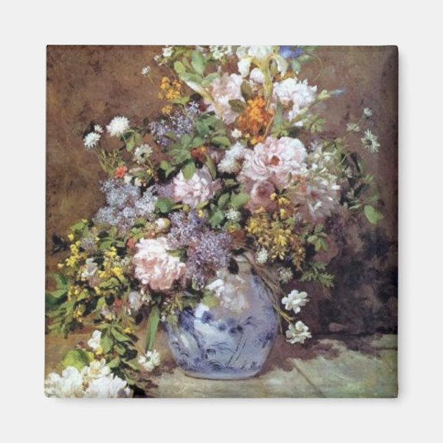 Imán Renoir - Bouquet de primavera (Frente)