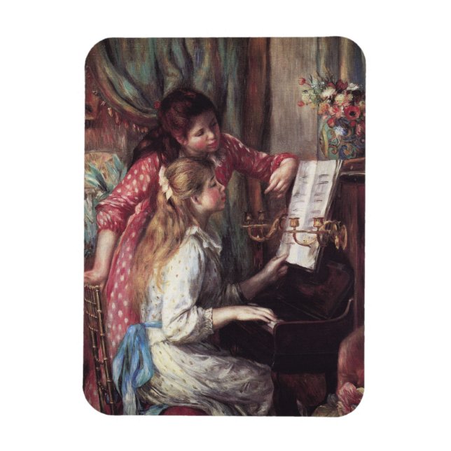 Imán Renoir: Chicas en el piano (Vertical)
