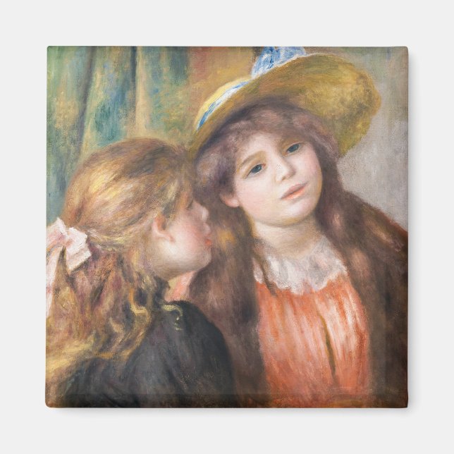 Imán Renoir - Retrato de dos niñas pequeñas (Frente)