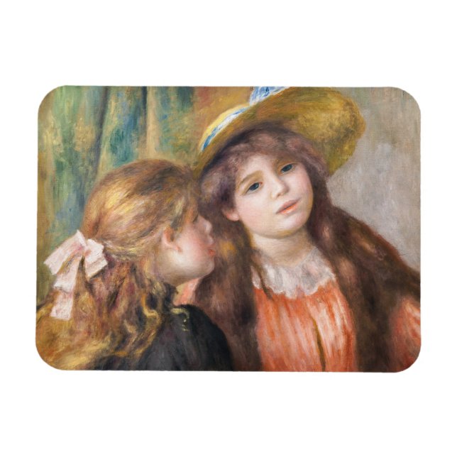 Imán Renoir - Retrato de dos niñas pequeñas (Horizontal)