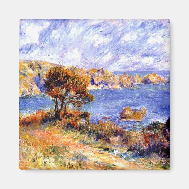 Imán Renoir - Vista en Guernsey, famosa pintura (Frente)