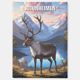 Imán Renos en el Parque Nacional de Jotunheimen Noruega