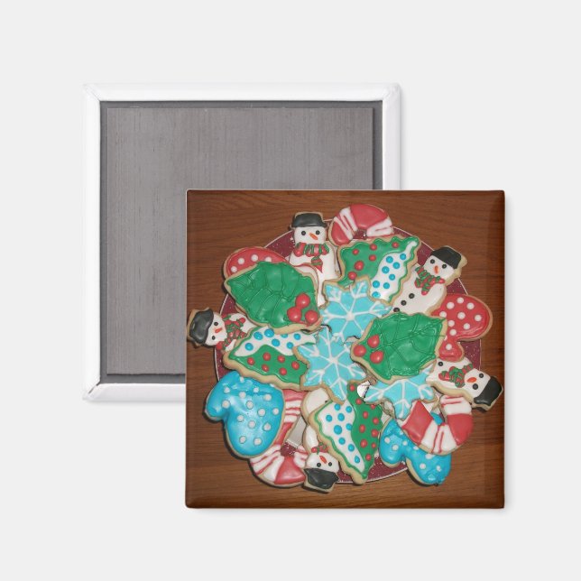 Imán Reokies de azúcar de Navidades de corte decorados (Anverso/Reverso)