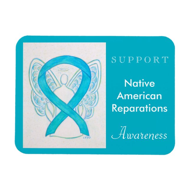 Imán Reparaciones nativas norteamericanas Ángel Ribbon  (Horizontal)