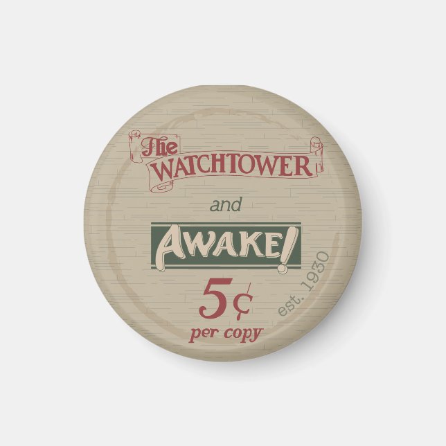 Imán Réplica de Watchtower y Awake de 1930 (Frente)