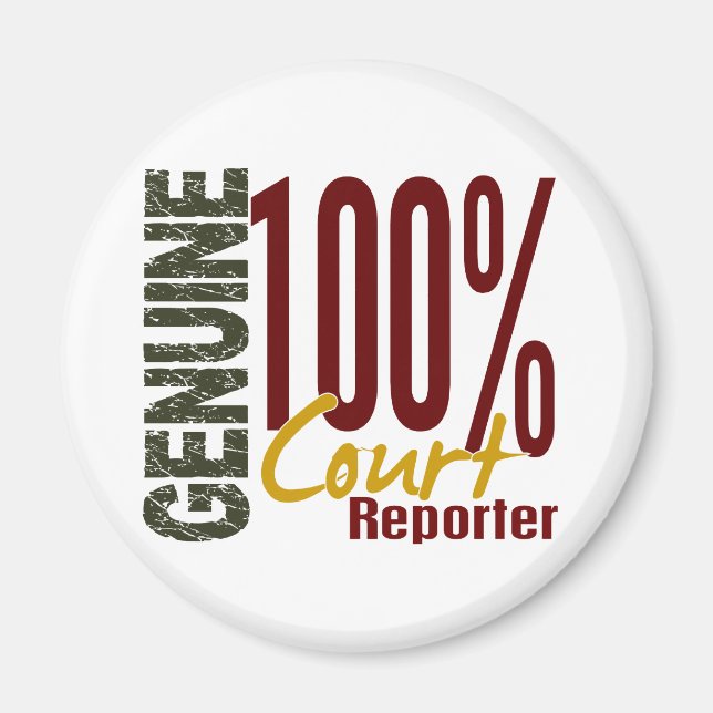 Imán Reportero judicial genuino (Frente)