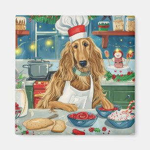 Imán Repostería Navideña con Afghan Hound: Navidad Fest