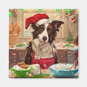 Imán Repostería Navideña con Border Collie: Navidades F