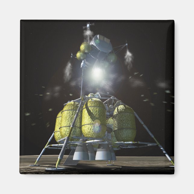 Imán Representación artística de una nueva nave espacia (Frente)