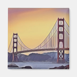 Imán Representación artística del puente Golden Gate