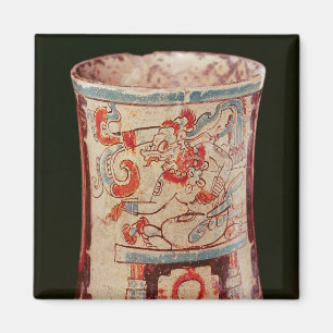 Imán Representación cilíndrica de una deidad con rizos 