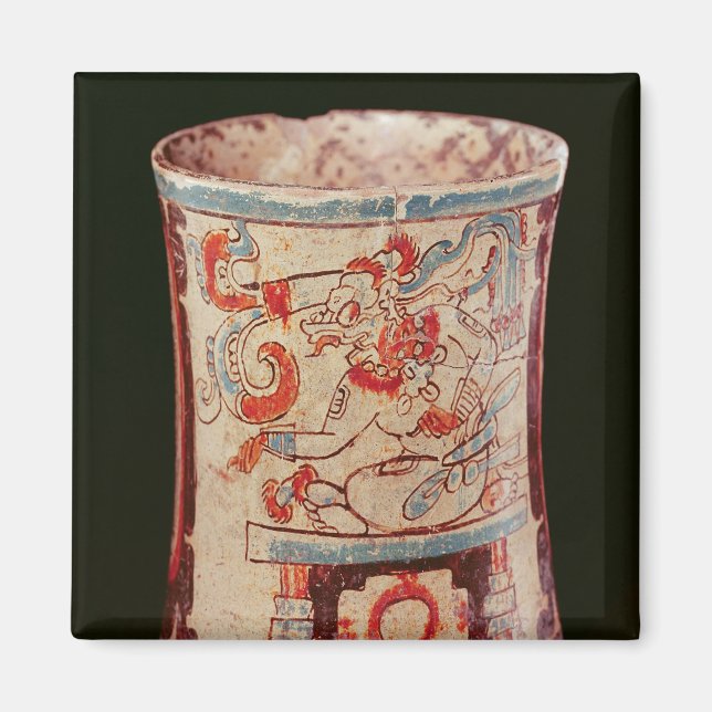 Imán Representación cilíndrica de una deidad con rizos  (Frente)