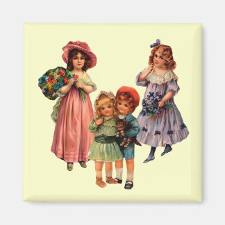 Imán Reproducción de Vintage Art Victorian Children Mag