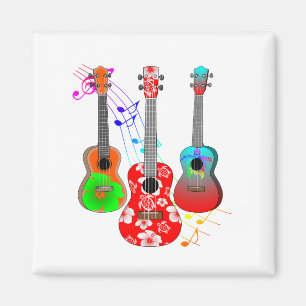 Imán Reproductor de Ukulele Island Tropical