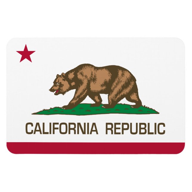 Imán República de California (Bandera Estatal) (Horizontal)