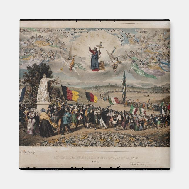 Imán República Democrática y Social Universal, 1848 (Frente)