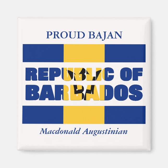Imán República Personalizada de Barbados (Frente)