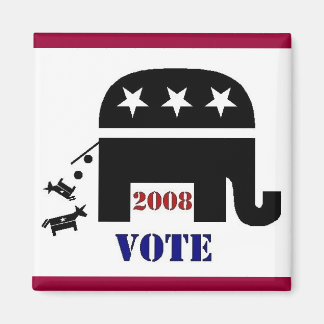IMÁN REPUBLICANO DE VOTO EN 2008 SQUARE MAGNET