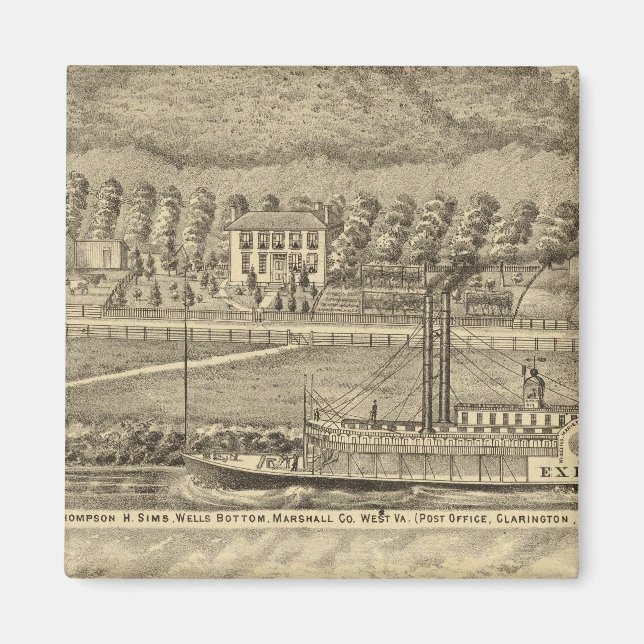 Imán Res del fallecido Thompson H Sims (Frente)