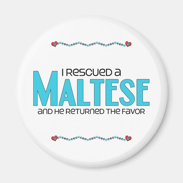 Imán Rescaté a un maltés (perro macho) (Frente)